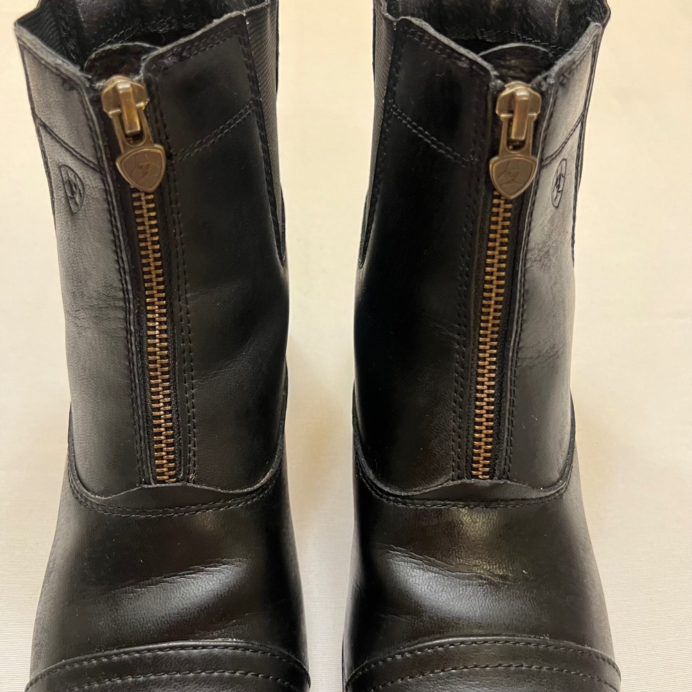 Ariat Women's Heritage Black Leather Zip Paddock Boots Riding Equestrian Size 5 - Picture 7 of 13